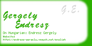 gergely endresz business card